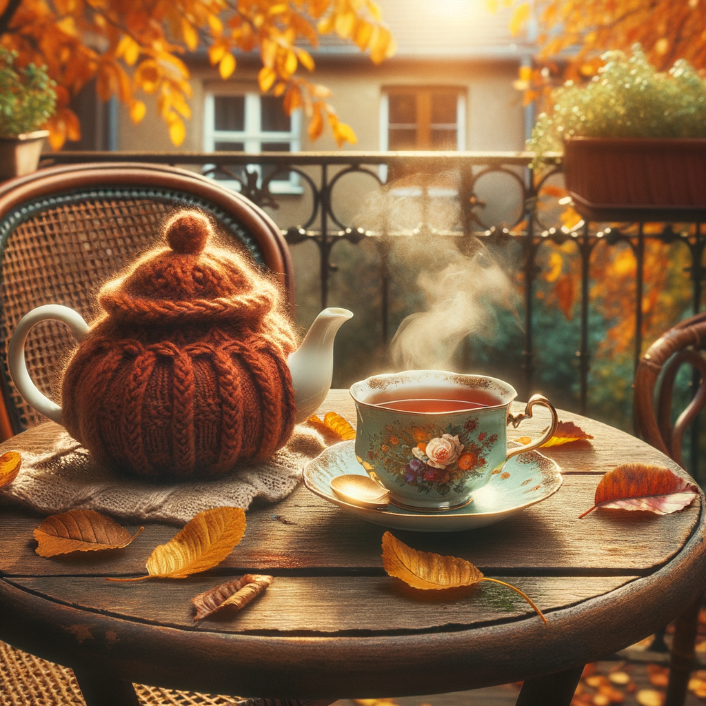 disfrutar de la terraza o jardín en otoño