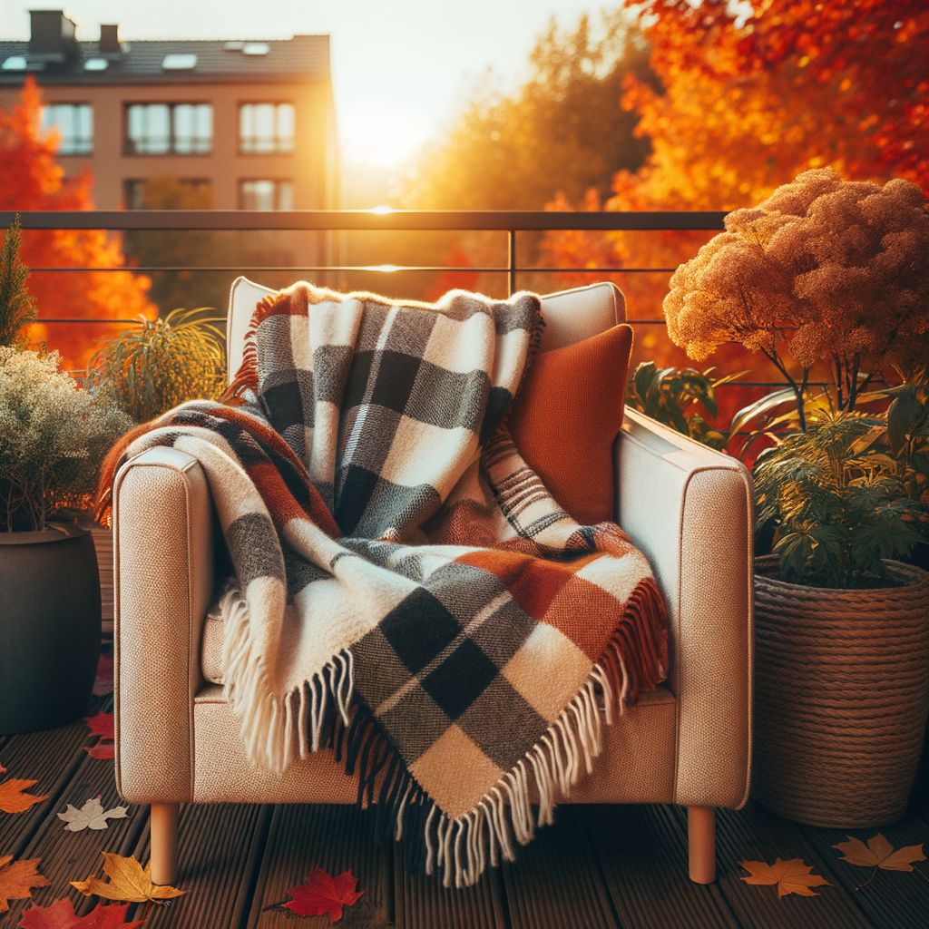 disfrutar de la terraza o jardín en otoño